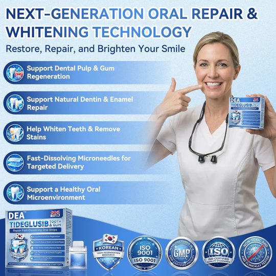 DEA® 🦷 Tideglusib Fast‑Dissolving Tooth & Gum Repair Oral Strips 💥🎉