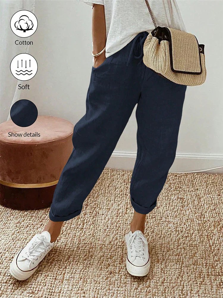 👖 50% OFF NOW ! ⚡ Casual Cotton and Linen Pants for Women – Skin-friendly Breathable, Loose Fit & All-match Daily Wear Design ☁️