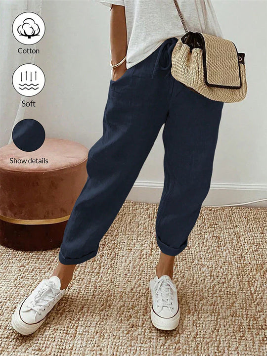 👖 50% OFF NOW ! ⚡ Casual Cotton and Linen Pants for Women – Skin-friendly Breathable, Loose Fit & All-match Daily Wear Design ☁️