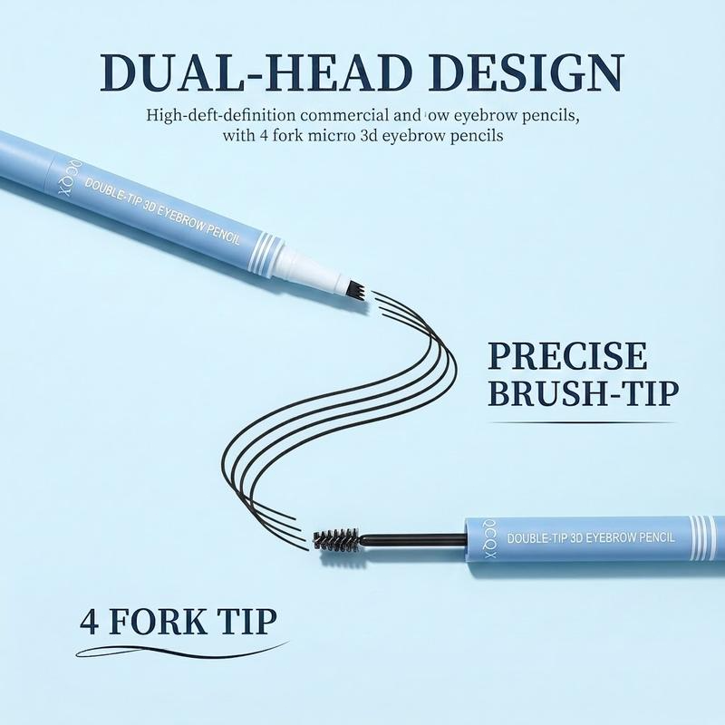 Dual-Tip Microblading Eyebrow Pen – 3D Hair-Like & Waterproof Definition