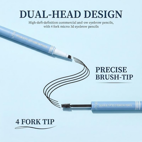 Dual-Tip Microblading Eyebrow Pen – 3D Hair-Like & Waterproof Definition