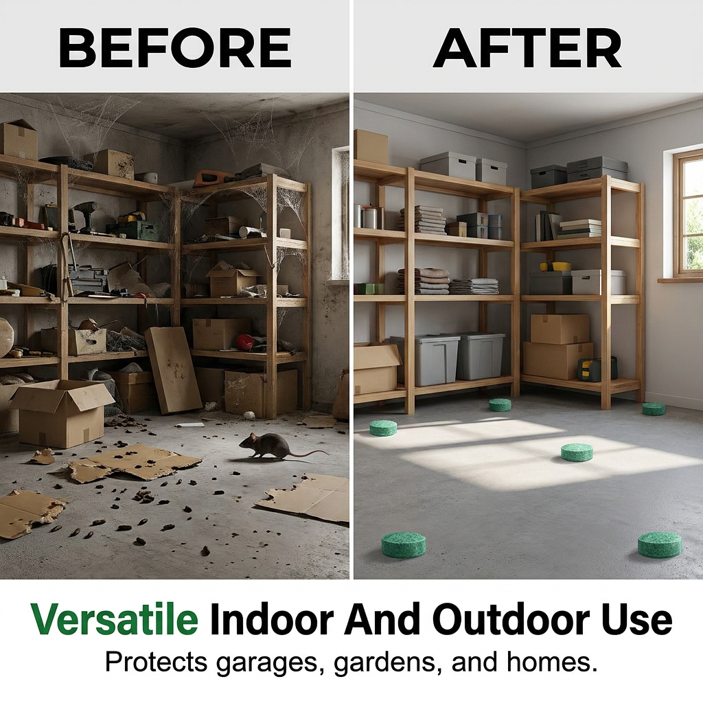 All‑Pest Repellent – Safe for pets & wildlife. No poisons, just effective. Use indoors & out