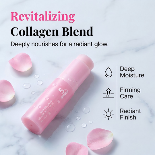 Pink Collagen Balm – 5% Volufiline + collagen. Targets hollow areas, restores volume. Like a pillow for your face. Last day – stack up! 🛍️💎