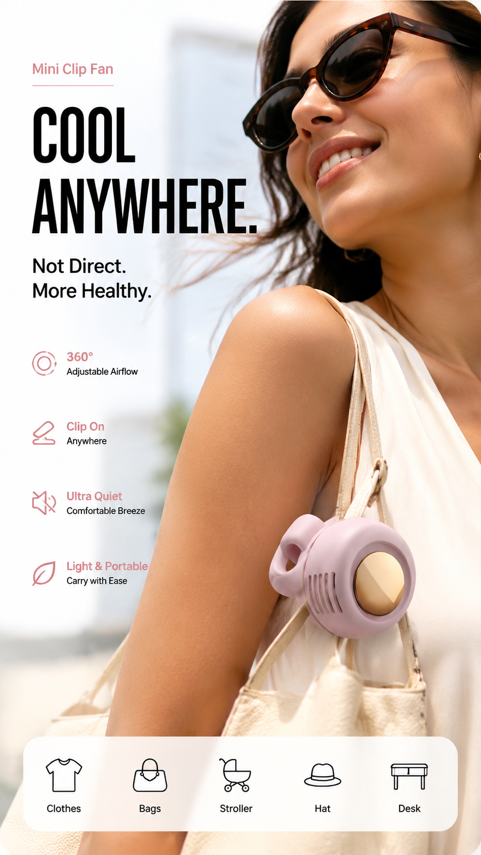 ⏳Summer Hot Sale💞50K+ SOLD!💨2-in-1 Wearable Fan – Instantly Cools You by Up to 10°C | 24H Quiet Hands-Free Airflow🌀🌿
