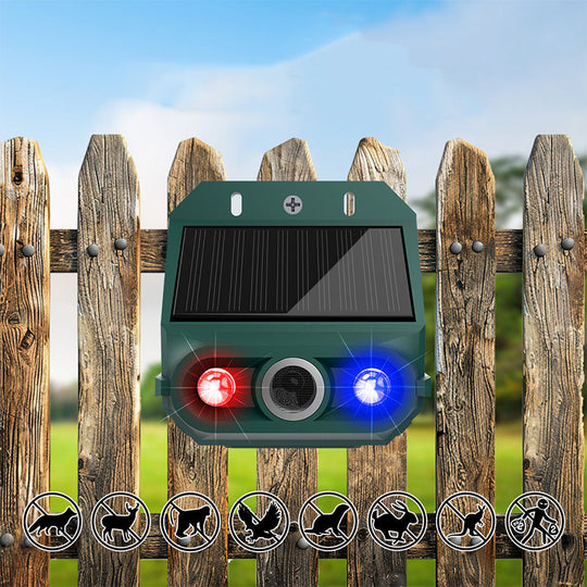⏳Limited Time Special Price⏰Solar Powered Animal Repeller – Ultrasonic + flashing light. Weatherproof, 24/7 protection. Keep pests away naturally. 🏡💚