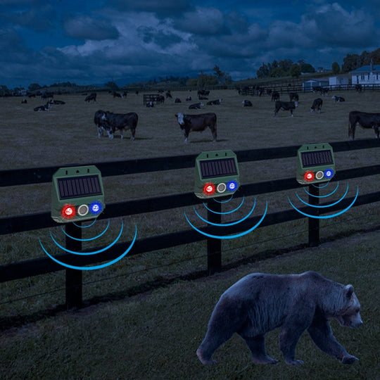 ⏳Limited Time Special Price⏰Solar Powered Animal Repeller – Ultrasonic + flashing light. Weatherproof, 24/7 protection. Keep pests away naturally. 🏡💚