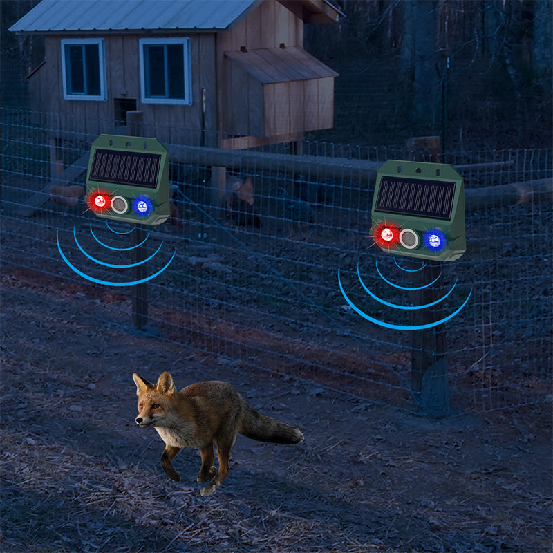 ⏳Limited Time Special Price⏰Solar Powered Animal Repeller – Ultrasonic + flashing light. Weatherproof, 24/7 protection. Keep pests away naturally. 🏡💚
