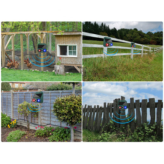 ⏳Limited Time Special Price⏰Solar Powered Animal Repeller – Ultrasonic + flashing light. Weatherproof, 24/7 protection. Keep pests away naturally. 🏡💚
