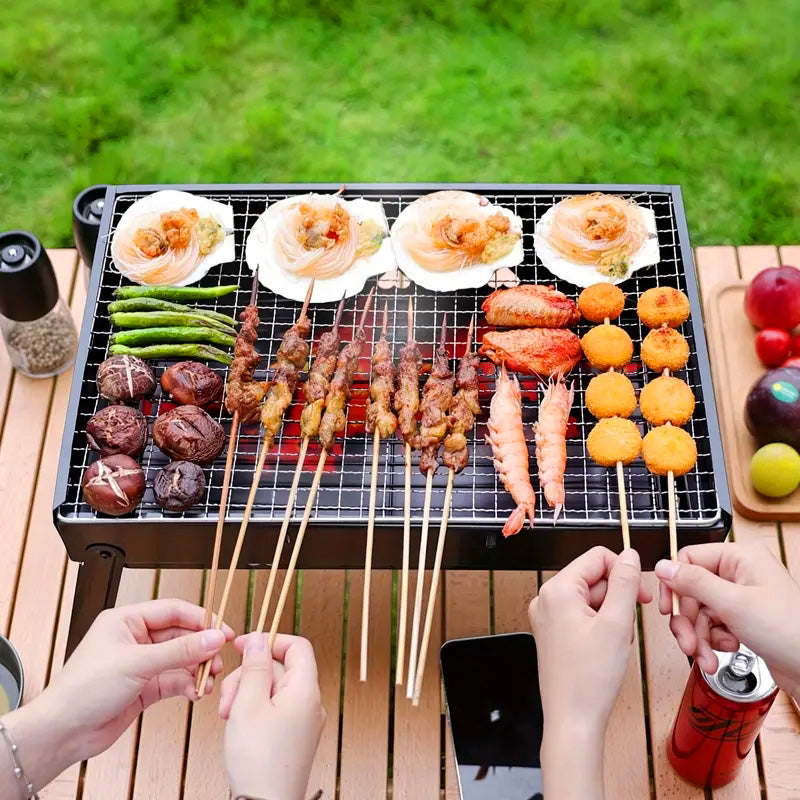 🔥Drawer Type Foldable Portable BBQ Grill with Stand