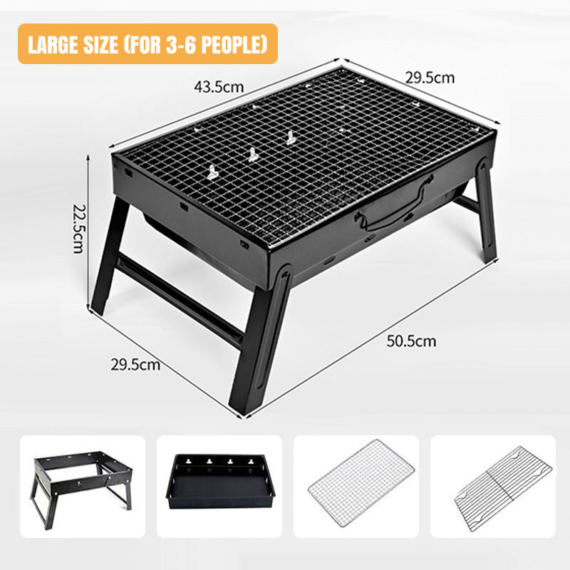 🔥Drawer Type Foldable Portable BBQ Grill with Stand