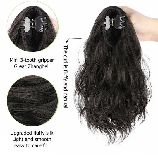 💜 LAST DAY PROMOTION 💜Curly Wig High Ponytail with claw clip