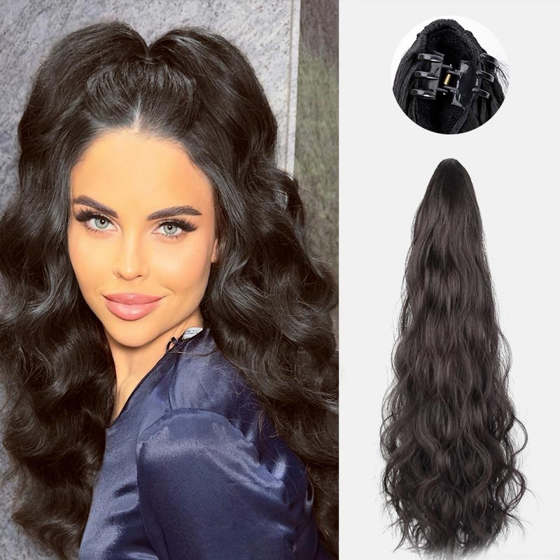 💜 LAST DAY PROMOTION 💜Curly Wig High Ponytail with claw clip