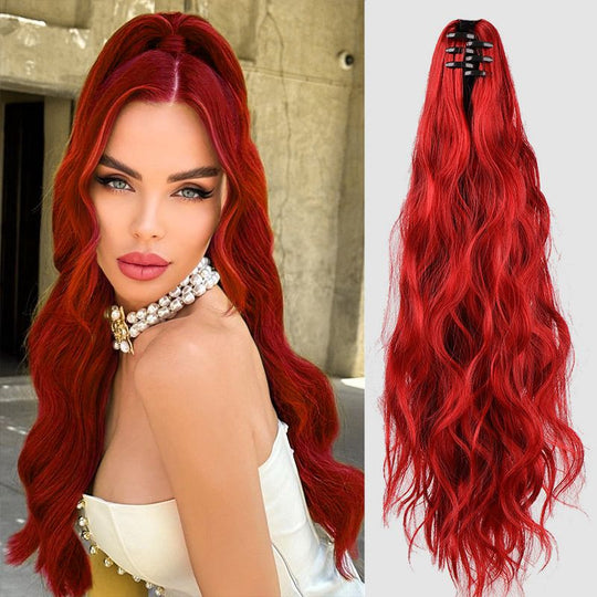 💜 LAST DAY PROMOTION 💜Curly Wig High Ponytail with claw clip