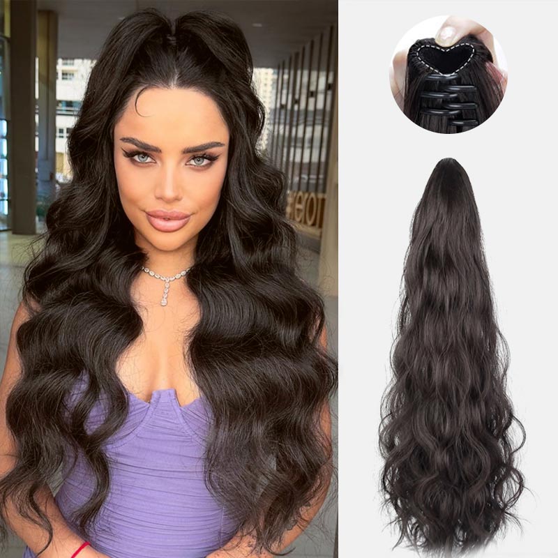 💜 LAST DAY PROMOTION 💜Curly Wig High Ponytail with claw clip