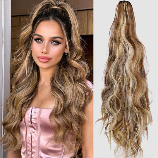 💜 LAST DAY PROMOTION 💜Curly Wig High Ponytail with claw clip