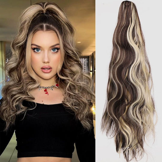 💜 LAST DAY PROMOTION 💜Curly Wig High Ponytail with claw clip