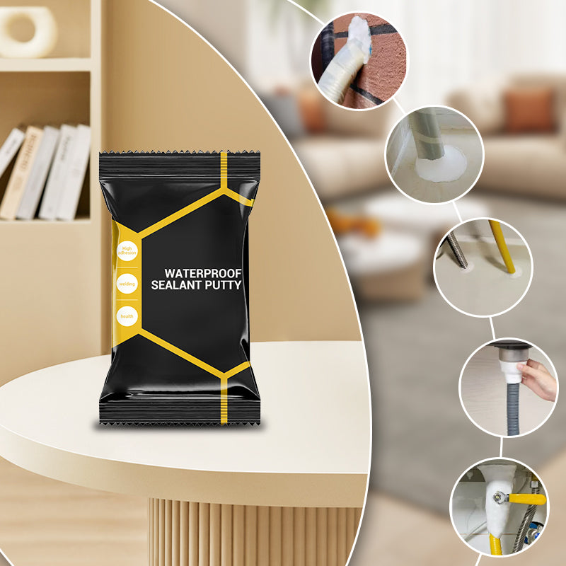 🥳2026 HOT SALE🔧🏠 Waterproof Sealant Putty – Seals cracks, aircon holes & pipe gaps. Soft & moldable – DIY repair made easy! 💪✨