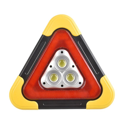 Triangle d'avertissement solaire d'urgence 3 en 1 au bord de la route