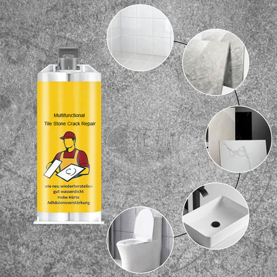 🧱 OSTA 2, SAA 1 ILMAISEKSI! ✨ Laatta &  Kivihalkeamien korjaussarja - Ammattitason täyteaine rakojen tiivistämiseen, vedenpitävä &  Väriä vastaava koostumus 🛠️💧