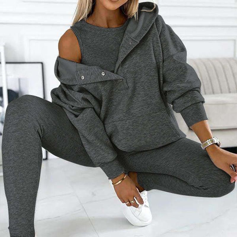 👚 60% KORTING + BEPERKTE VOORRAAD! 💜 Sweatshirtpak met capuchon - Ultrazachte stof met een relaxte pasvorm voor thuis of als sportkleding, sneldrogend. &  Comfortabel 🏃‍♀️📦