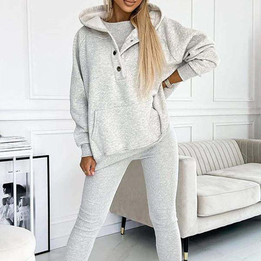 👚 60% KORTING + BEPERKTE VOORRAAD! 💜 Sweatshirtpak met capuchon - Ultrazachte stof met een relaxte pasvorm voor thuis of als sportkleding, sneldrogend. &  Comfortabel 🏃‍♀️📦