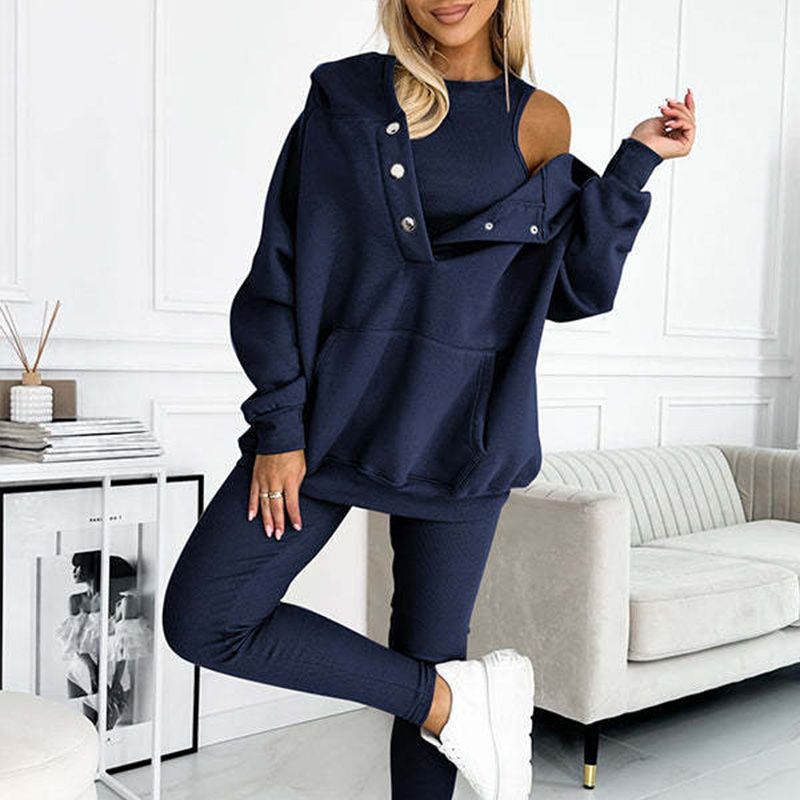 👚 60% KORTING + BEPERKTE VOORRAAD! 💜 Sweatshirtpak met capuchon - Ultrazachte stof met een relaxte pasvorm voor thuis of als sportkleding, sneldrogend. &  Comfortabel 🏃‍♀️📦