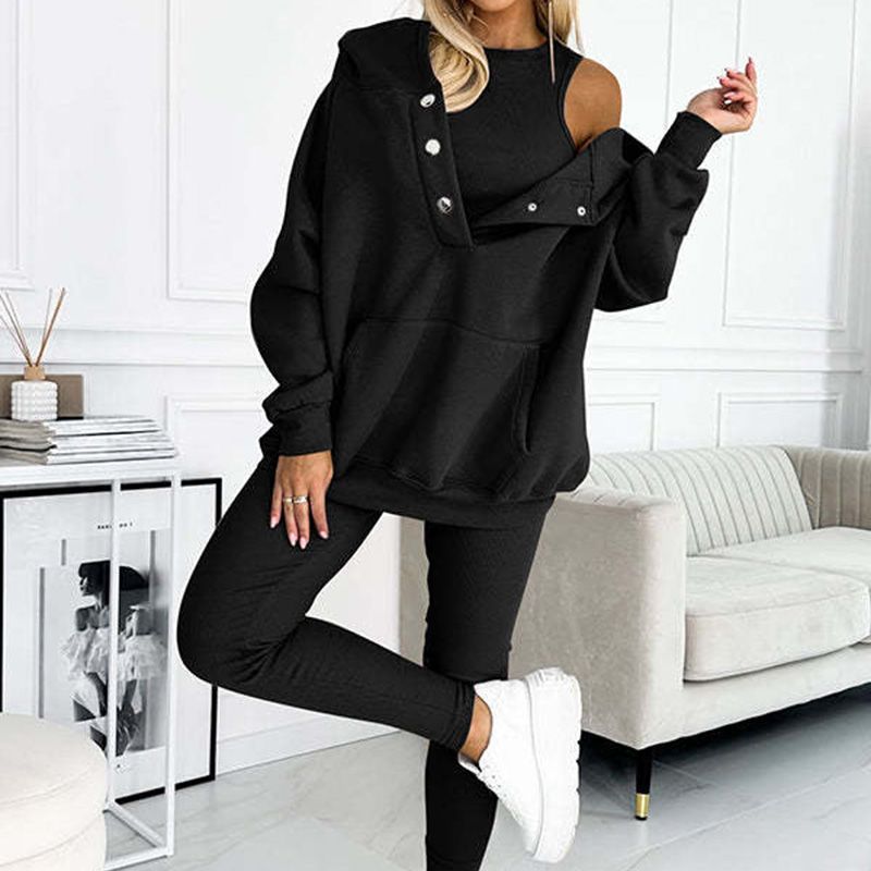 👚 60% KORTING + BEPERKTE VOORRAAD! 💜 Sweatshirtpak met capuchon - Ultrazachte stof met een relaxte pasvorm voor thuis of als sportkleding, sneldrogend. &  Comfortabel 🏃‍♀️📦