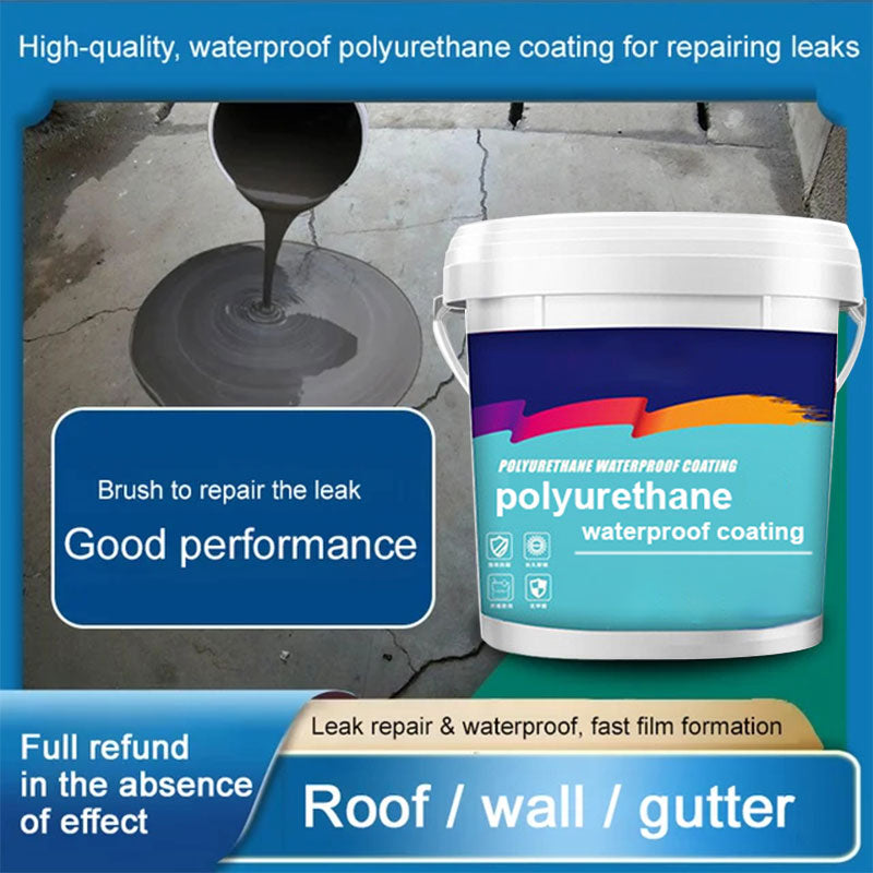 ✨ Polyurethane Waterproof Coating - Eco-Friendly Leak Repair Solution for Roofs & Walls with Long-Lasting Protection