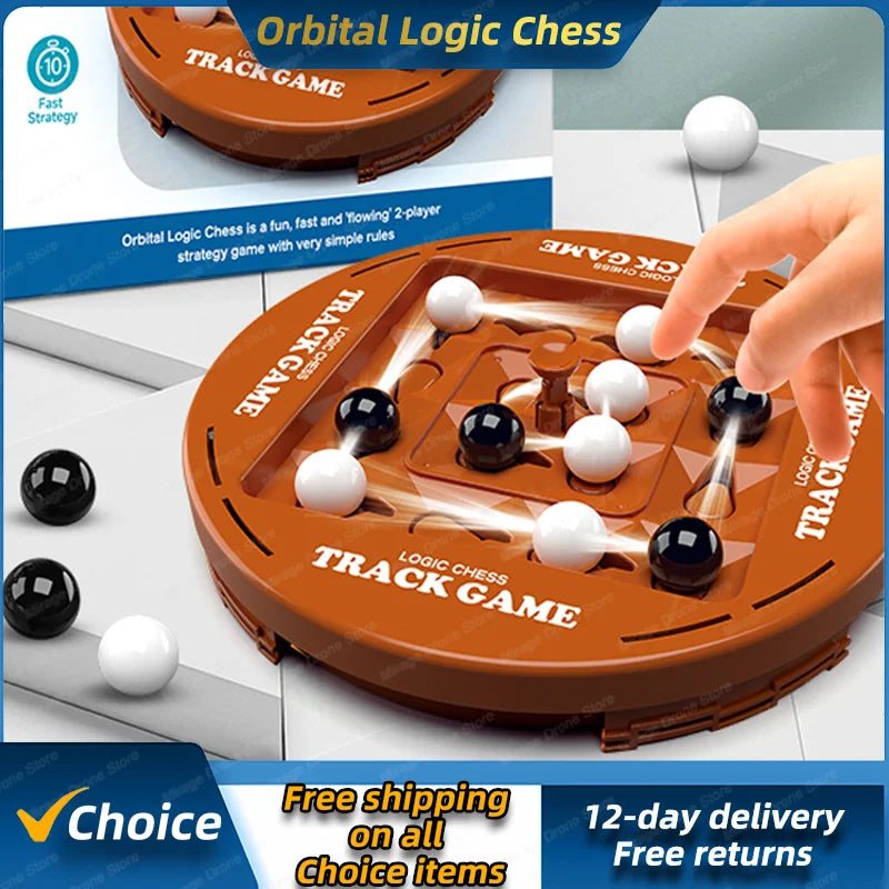 🔥HOT SALE 50%OFF♟️🌀Logic Chess Track Game Set, perfect for 2-4 players, offering fun-filled family game night entertainment✨💫