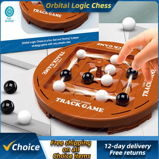 🔥HOT SALE 50%OFF♟️🌀Logic Chess Track Game Set, perfect for 2-4 players, offering fun-filled family game night entertainment✨💫