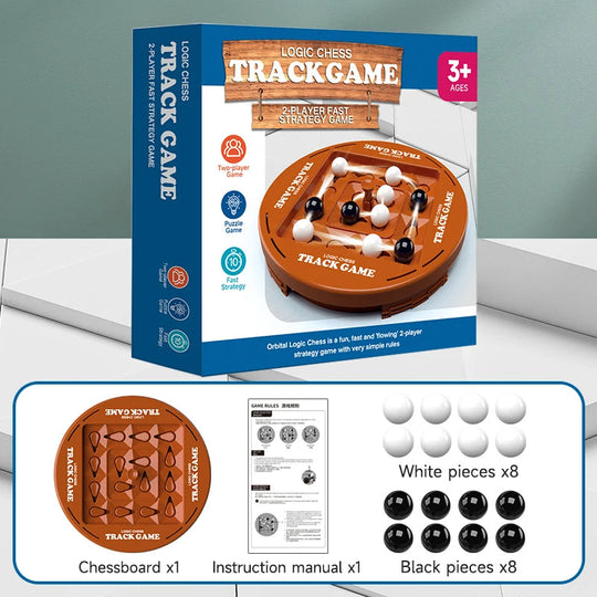 🔥HOT SALE 50%OFF♟️🌀Logic Chess Track Game Set, perfect for 2-4 players, offering fun-filled family game night entertainment✨💫