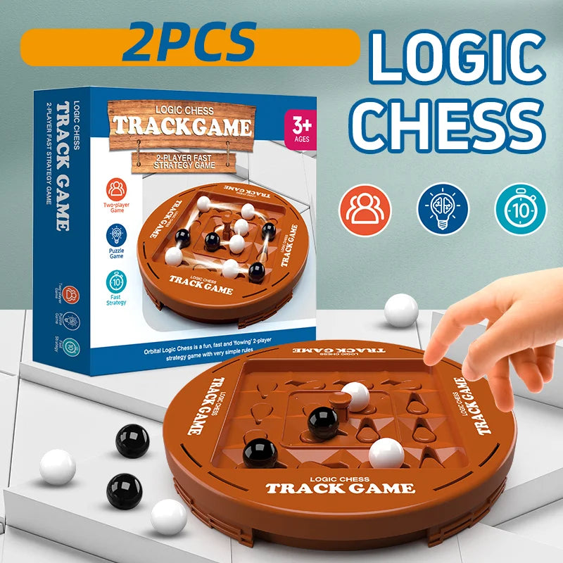 🔥HOT SALE 50%OFF♟️🌀Logic Chess Track Game Set, perfect for 2-4 players, offering fun-filled family game night entertainment✨💫