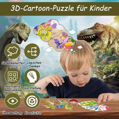 🧩 VÁNOČNÍ NABÍDKA 50% SLEVA! ✨ Erzieherisches 3D-Cartoon-Puzzle - 57-teilig mit leuchtenden Farben für kreatives Lernen bei Kindern 🎨👧