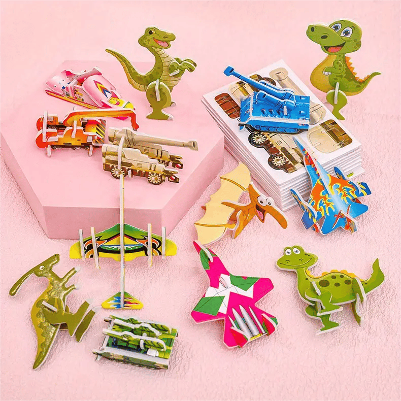🧩 VÁNOČNÍ NABÍDKA 50% SLEVA! ✨ Erzieherisches 3D-Cartoon-Puzzle - 57-teilig mit leuchtenden Farben für kreatives Lernen bei Kindern 🎨👧