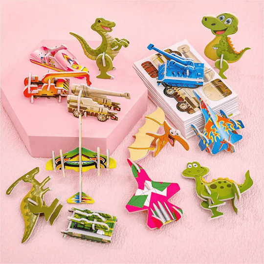 🧩 VÁNOČNÍ NABÍDKA 50% SLEVA! ✨ Erzieherisches 3D-Cartoon-Puzzle - 57-teilig mit leuchtenden Farben für kreatives Lernen bei Kindern 🎨👧