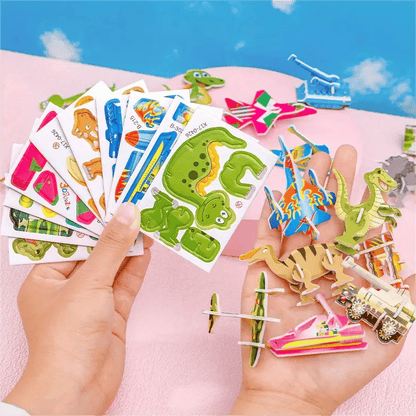 🧩 VÁNOČNÍ NABÍDKA 50% SLEVA! ✨ Erzieherisches 3D-Cartoon-Puzzle - 57-teilig mit leuchtenden Farben für kreatives Lernen bei Kindern 🎨👧