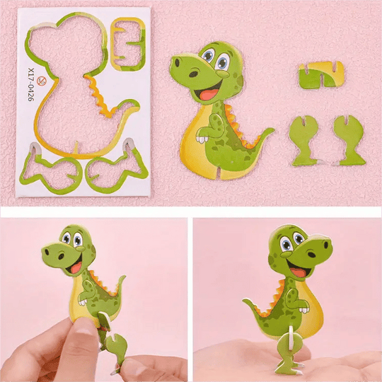 🧩 VÁNOČNÍ NABÍDKA 50% SLEVA! ✨ Erzieherisches 3D-Cartoon-Puzzle - 57-teilig mit leuchtenden Farben für kreatives Lernen bei Kindern 🎨👧