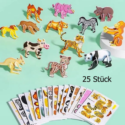 🧩 VÁNOČNÍ NABÍDKA 50% SLEVA! ✨ Erzieherisches 3D-Cartoon-Puzzle - 57-teilig mit leuchtenden Farben für kreatives Lernen bei Kindern 🎨👧