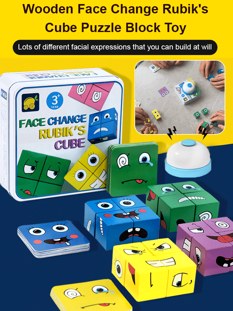 💖Varmt salg 50 % RABATT🎁5D-puslespill pedagogisk ansikter som skifter familiespill🧩