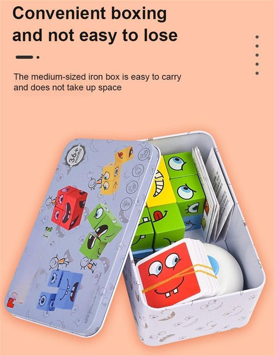 💖Varmt salg 50 % RABATT🎁5D-puslespill pedagogisk ansikter som skifter familiespill🧩