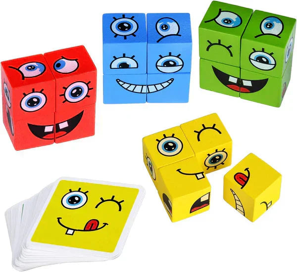 💖Varmt salg 50 % RABATT🎁5D-puslespill pedagogisk ansikter som skifter familiespill🧩
