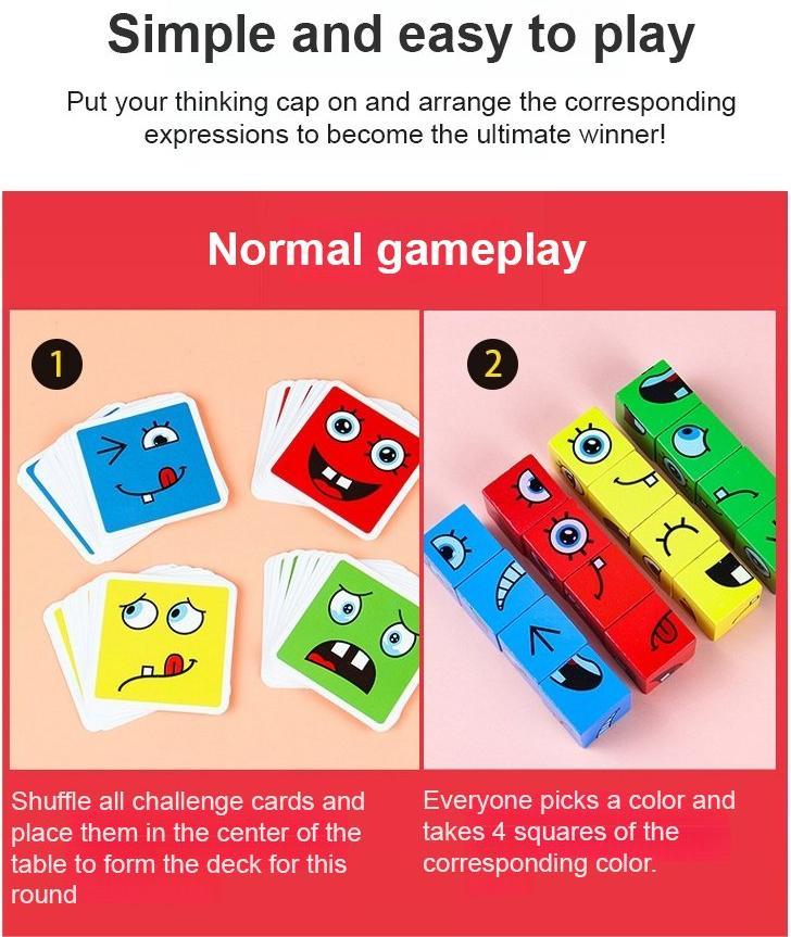 💖Varmt salg 50 % RABATT🎁5D-puslespill pedagogisk ansikter som skifter familiespill🧩