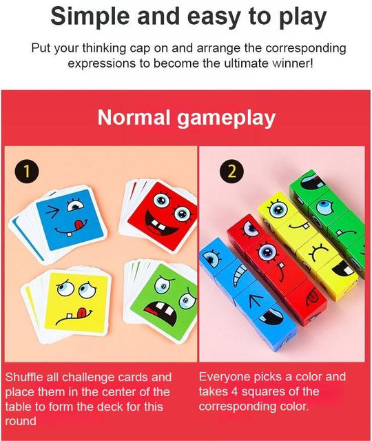 💖Varmt salg 50 % RABATT🎁5D-puslespill pedagogisk ansikter som skifter familiespill🧩