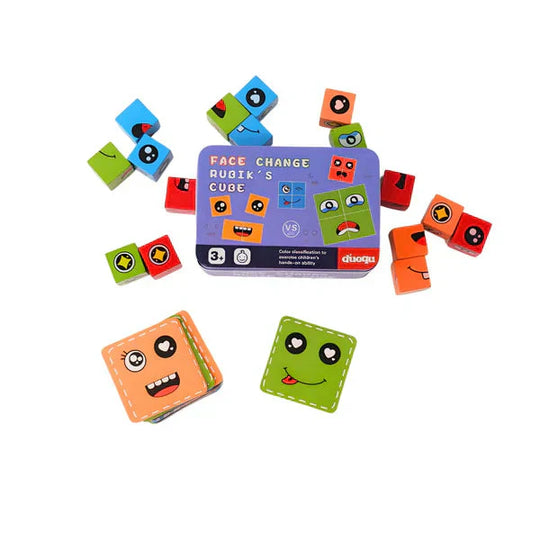 💖Varmt salg 50 % RABATT🎁5D-puslespill pedagogisk ansikter som skifter familiespill🧩