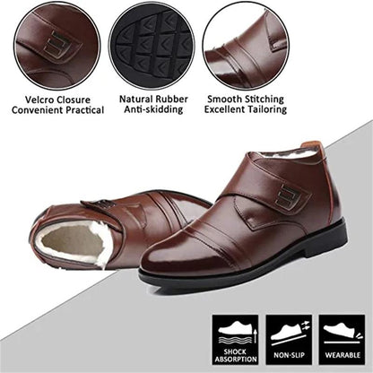 Stivali da lavoro da neve alla caviglia foderati in pelliccia sintetica calda da uomo