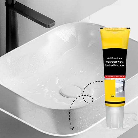 🧰 Wasserdichte weiße Dichtungsmasse mit Spachtel🔥All-in-One-Dichtstoff für Bad und Küche &  Fliesenfugen