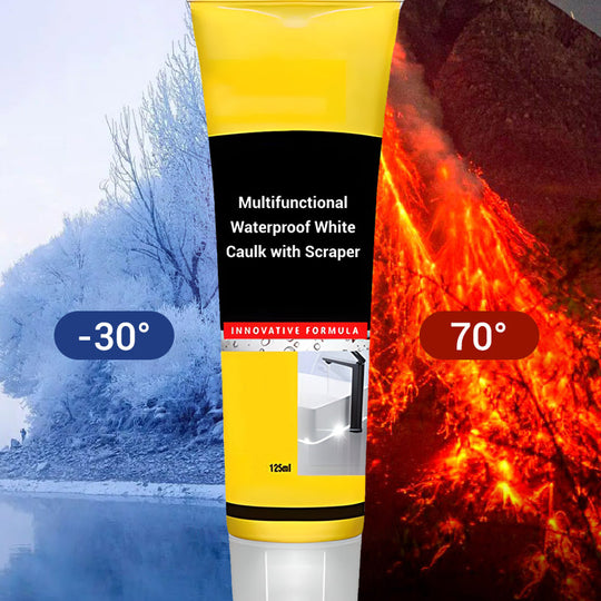 🧰 Wasserdichte weiße Dichtungsmasse mit Spachtel🔥All-in-One-Dichtstoff für Bad und Küche &  Fliesenfugen