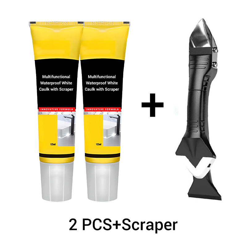 🧰 Wasserdichte weiße Dichtungsmasse mit Spachtel🔥All-in-One-Dichtstoff für Bad und Küche &  Fliesenfugen