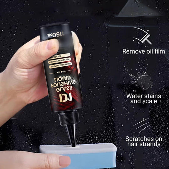 ✨Limited Time Special Price !!✨Auto Glass Scratch Care Polishing Fluid With Polishing Sponge