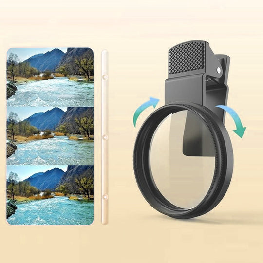 🔥 SALE 50% OFF✨52mm Clip-on CPL Phone Camera Lens Filter Kit